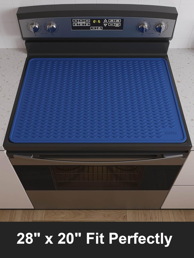 XiFEO Stove Top Covers for Electric Stove, Food Grade Heavy Duty Silicone Glass Stove Top Cover Protector, Induction Cooktop Protector, Heat Resistant Range Ceramic Stove Top Covers Mat, Oven Cover - Image 4